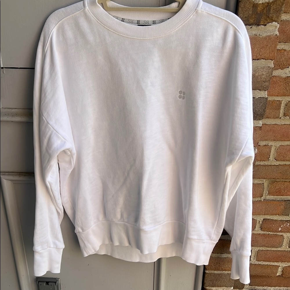 Sweaty Betty White Oversized Crewneck Sweatshirt